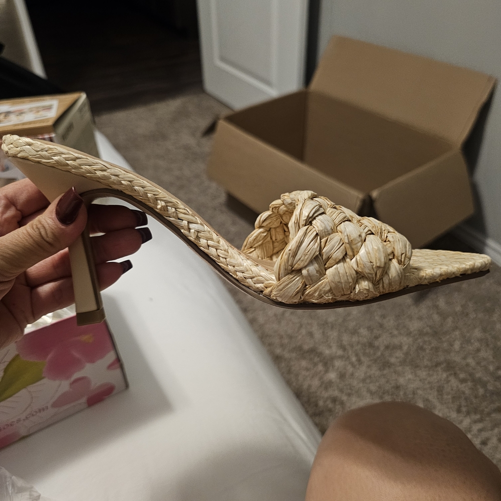 Braided Cream Heels
